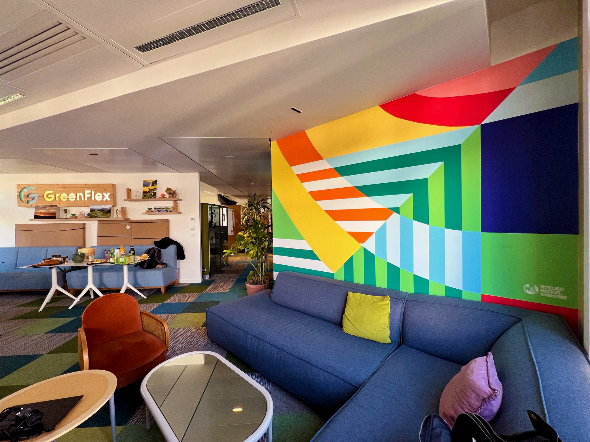 Fresque murale des bureaux Greenflex