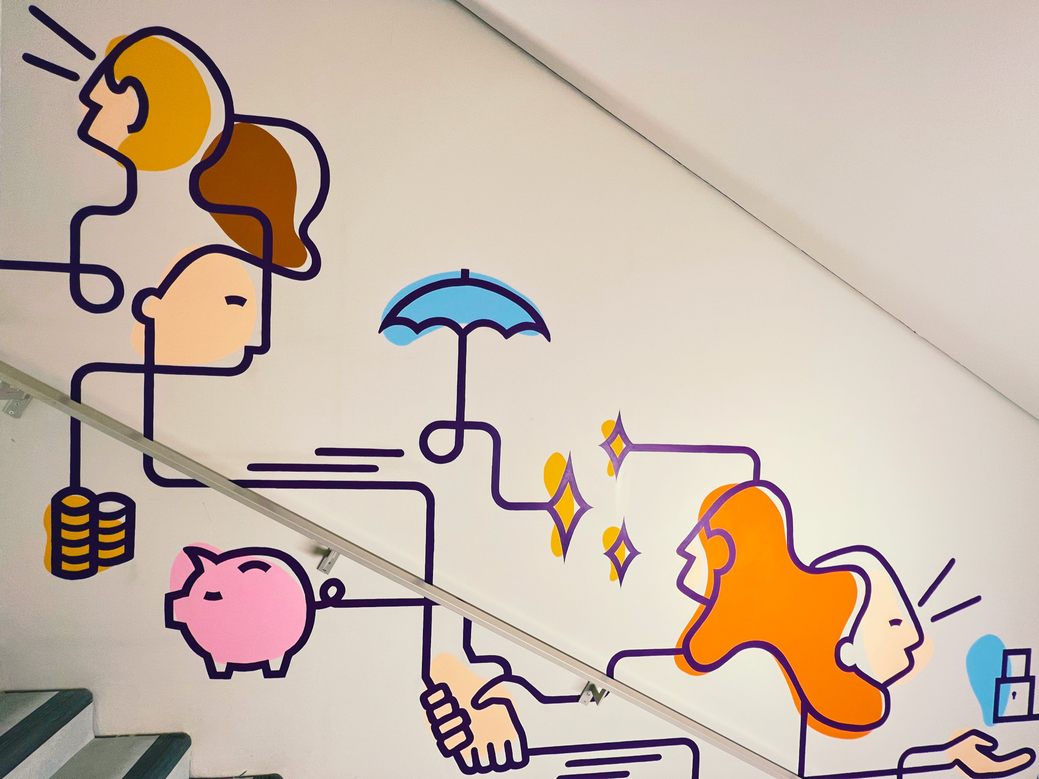Détail fresque Groupe VYV · Doodle