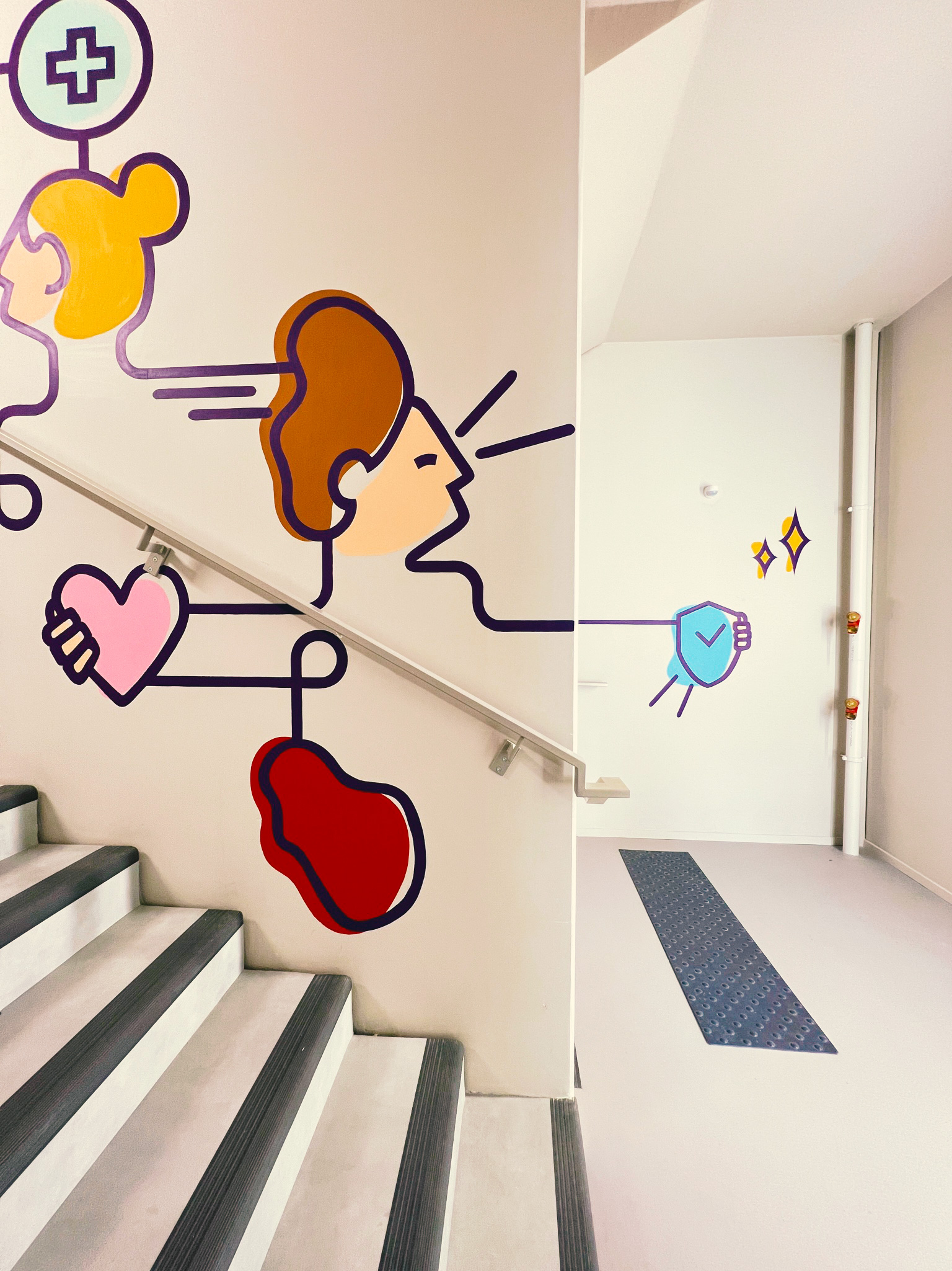 Détail fresque Groupe VYV · Doodle
