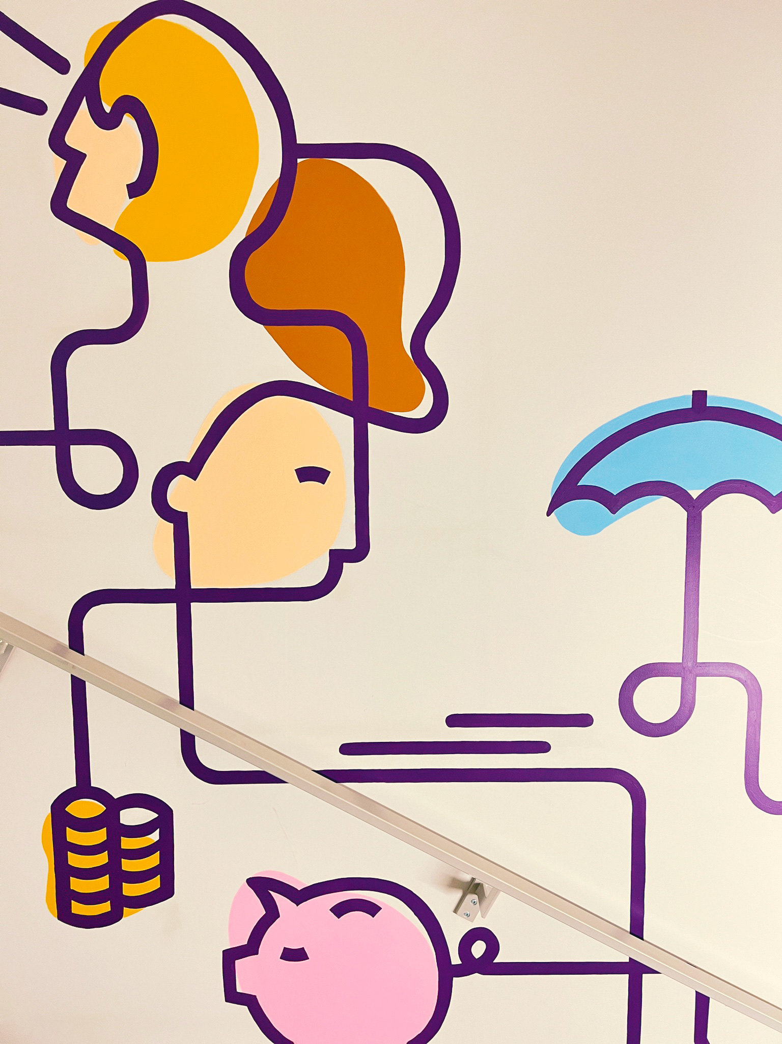 Détail fresque Groupe VYV · Doodle