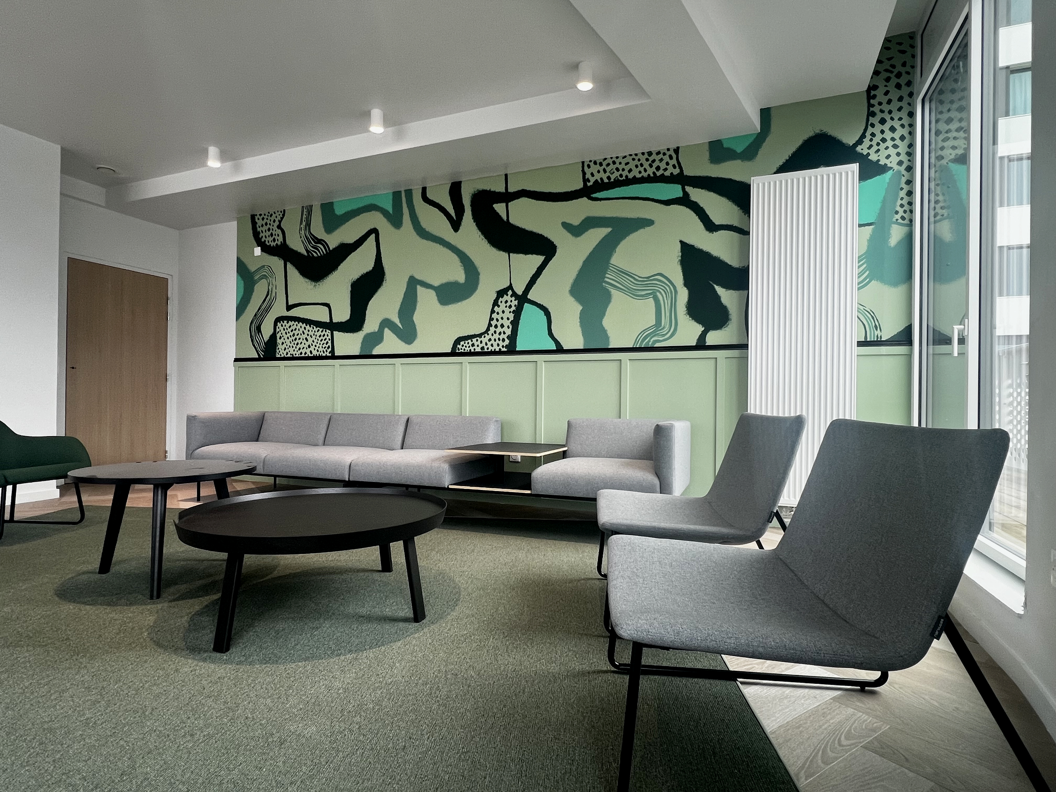 Fresque artistique pour les espaces commun d’un coliving