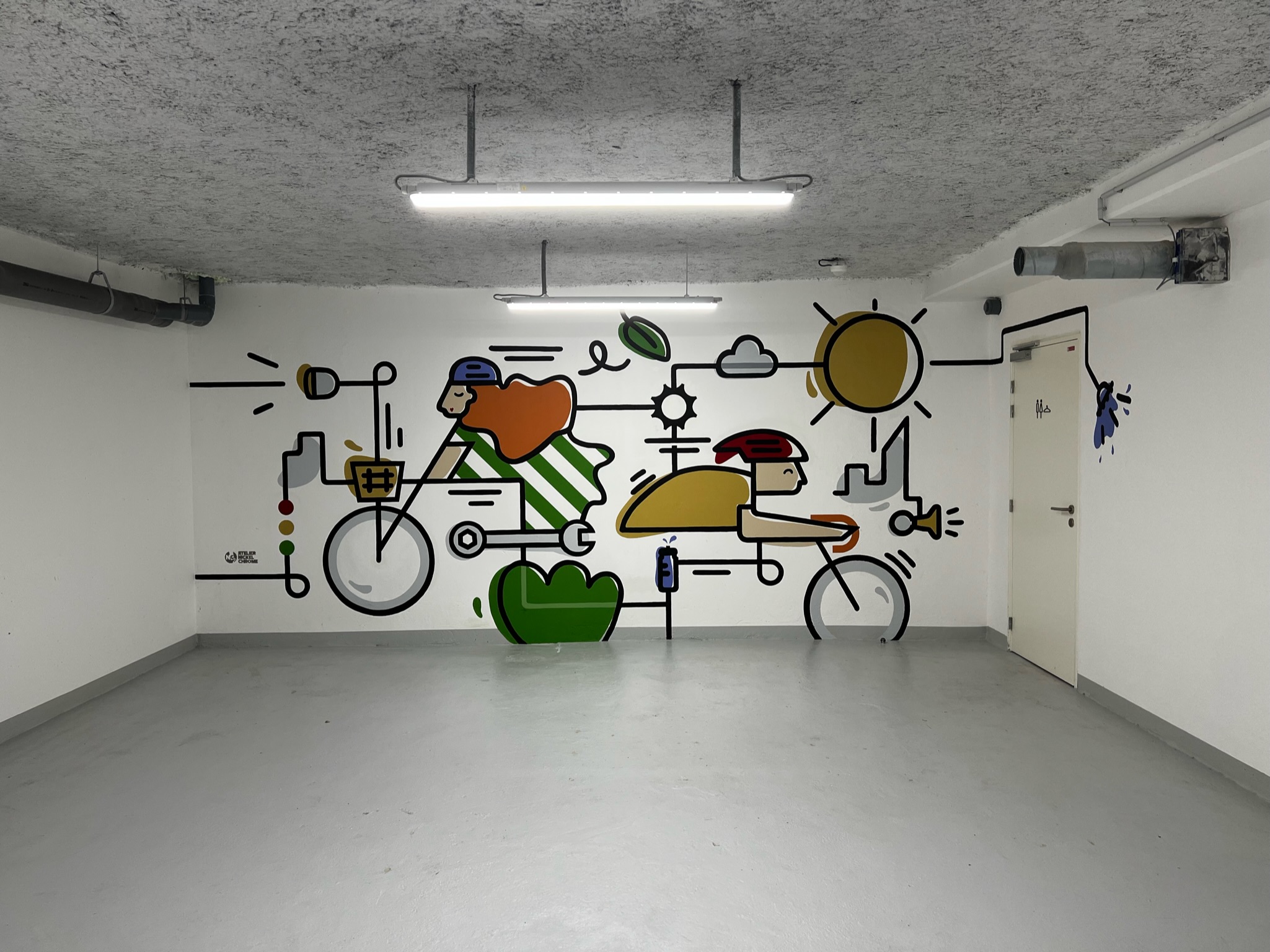 Redonner vie aux locaux vélos grâce à la fresque murale — Atelier Nickel Chrome