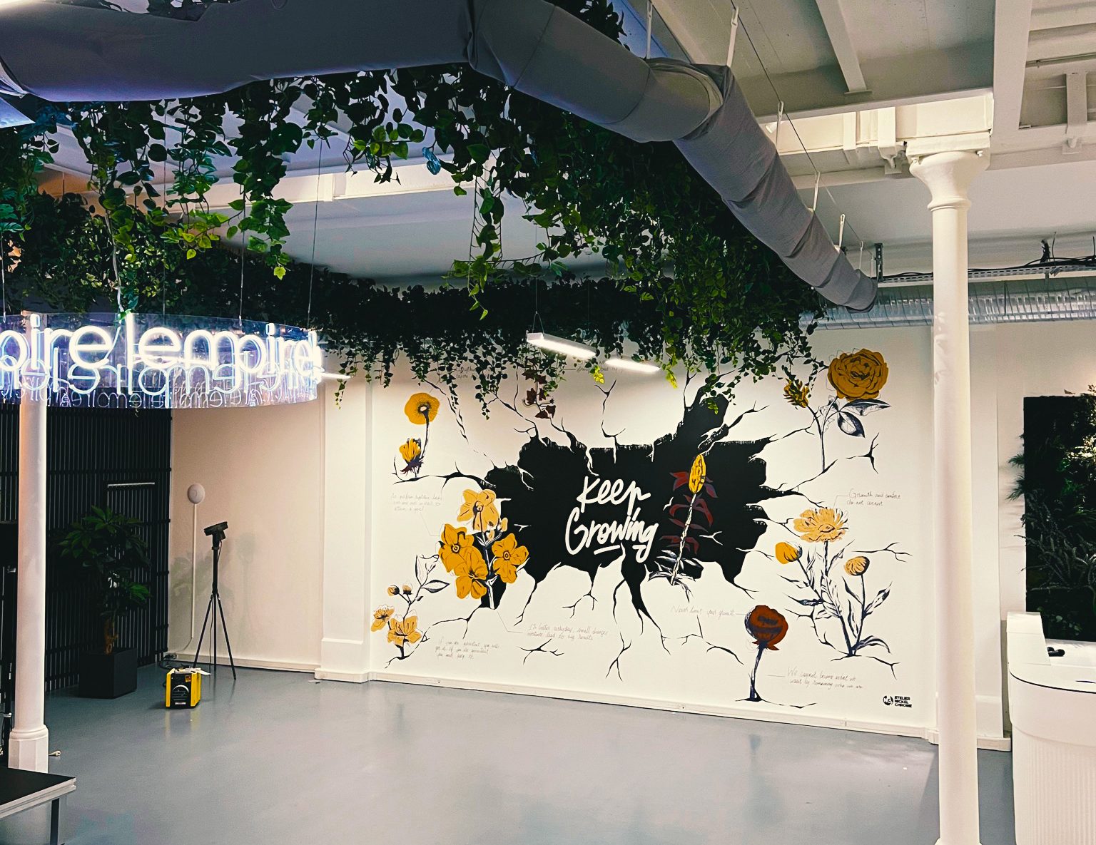 Fresque réalisée dans l’espace événementiel de Lempire.